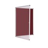 Internal Felt Tamperproof Noticeboard 900x900mm Burgundy