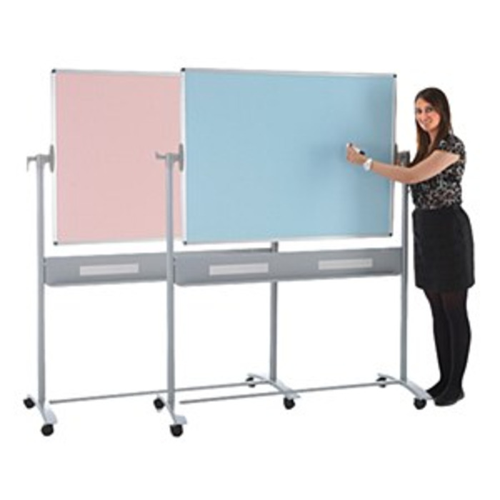 Colourwipe Mobile Board 1200 x 1200mm Blue & Pink