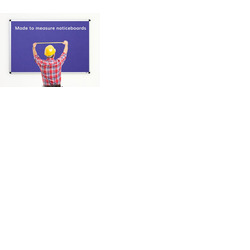 Made to Measure Felt Noticeboard Up to 1800x1200mm Blue Fabric Aluminium Frame