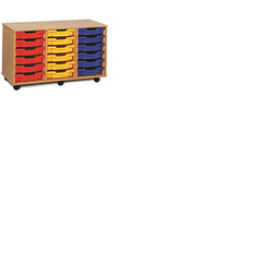 18 Shallow Tray Unit Beech Finish Red