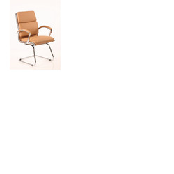 Classic Executive Leather Visitor Chair Tan