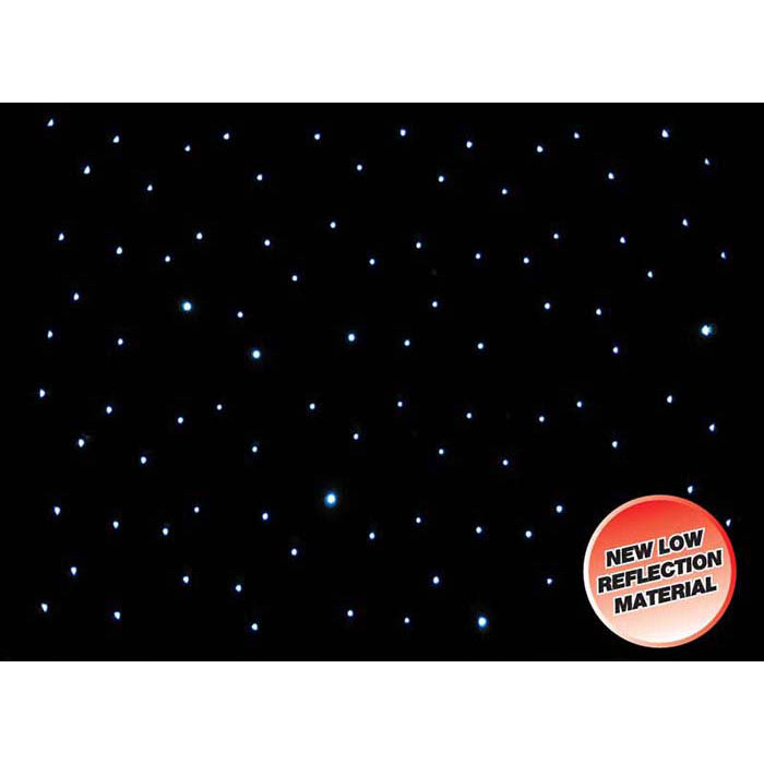 8 x 4. 5m LED Starcloth System, - Black Cloth, Cool White, DMX