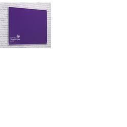 Magnetic Glass Board with your Logo 1200 x 1200mm Purple