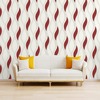 Wave Embossed Textured Wallpaper Red