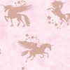 Over the Rainbow Iridescent Unicorns Wallpaper Pink