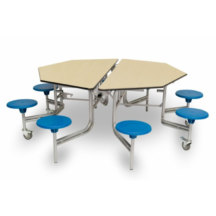 8 Seat Octagonal Mobile Folding Table