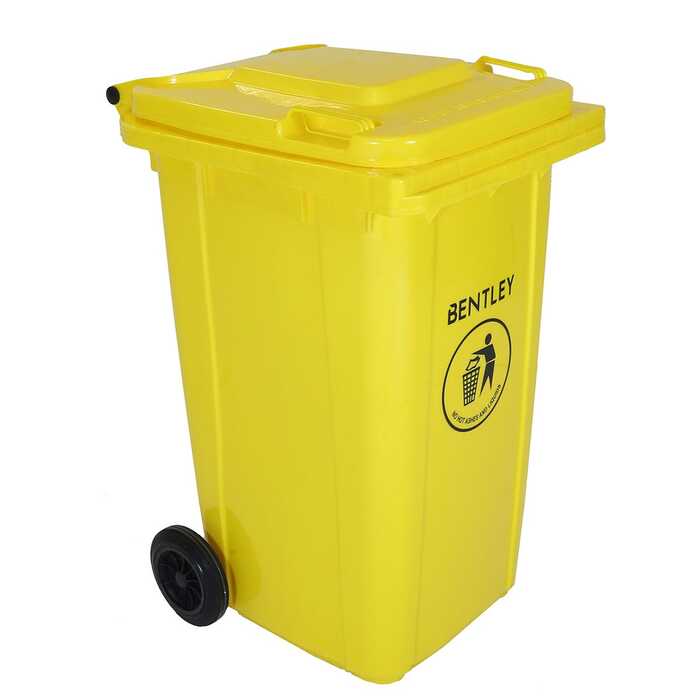 240 Litre Yellow Wheelie Bin