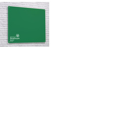 Magnetic Glass Board with your Logo 1200 x 1200mm Green