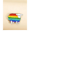 Rainbow Sheep Pin Badge
