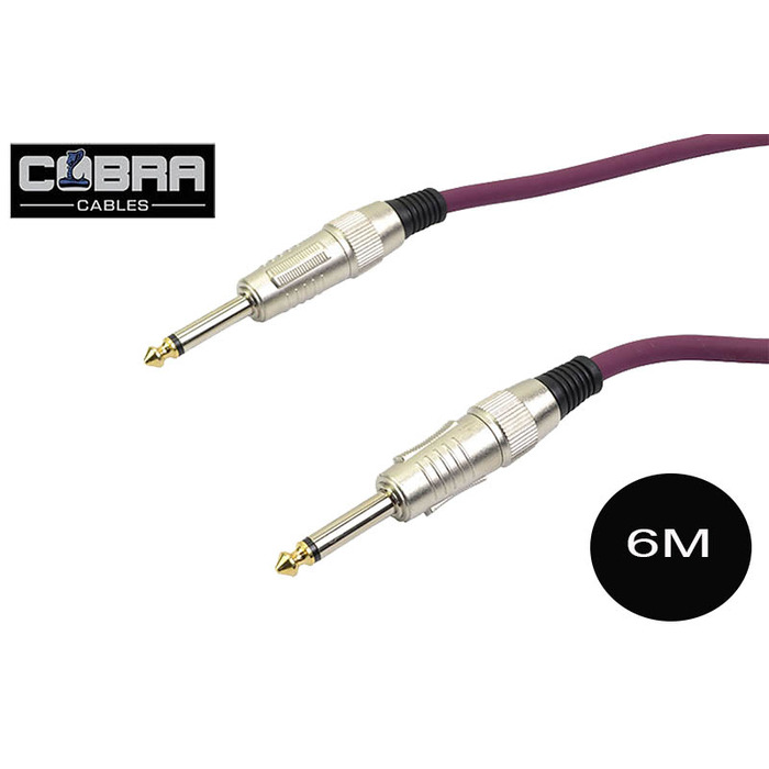 1/4" (6. 35mm) Mono Jack to Jack Cable Purple 6m