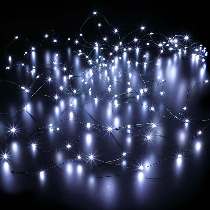 Noma Christmas White Micro String Lights With Green Cable - 360, 480, 720, 720 Bulbs
