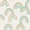 Boho Rainbow Wallpaper Green