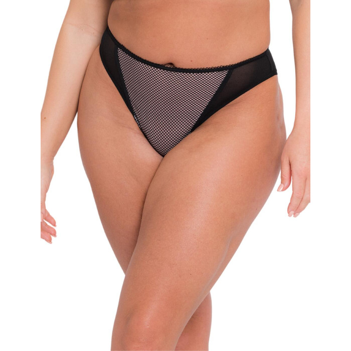 Curvy Kate Gin Fizz Brazilian Brief - Black/Blush - XS - 8
