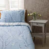 2. 5 Tog Duvet Polycotton Blue Buds Cover Set & Boudoir Pillow