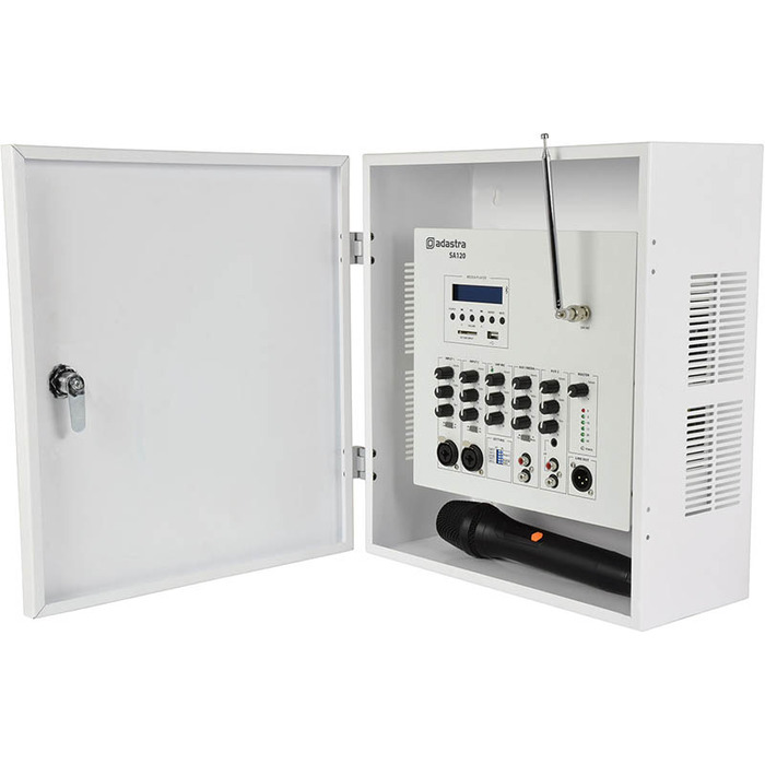 Secure Wall Amplifier 100V with UHF Mic + Media Player