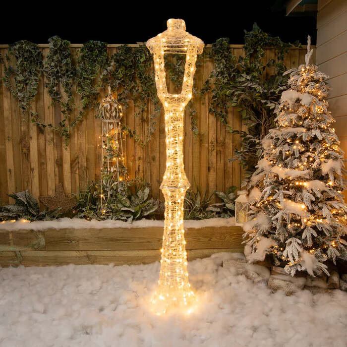 1.8M Soft Acrylic Light Up Christmas Lamp Post with 200 White