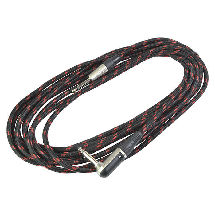 Guitar Lead 6m Braided Straight 1
