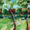Harlequin X Sophie Robinson In the Woods Wallpaper Mural Sky