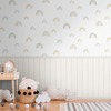 Rainbows and Wood Slats 2 in 1 Vinyl Wallpaper Multi AS Creation 39817