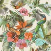 Paradise Birds Textured Heavyweight Vinyl Wallpaper Cream