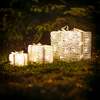 Set of 3 Soft Acrylic Light Up Christmas Parcels with 59 White