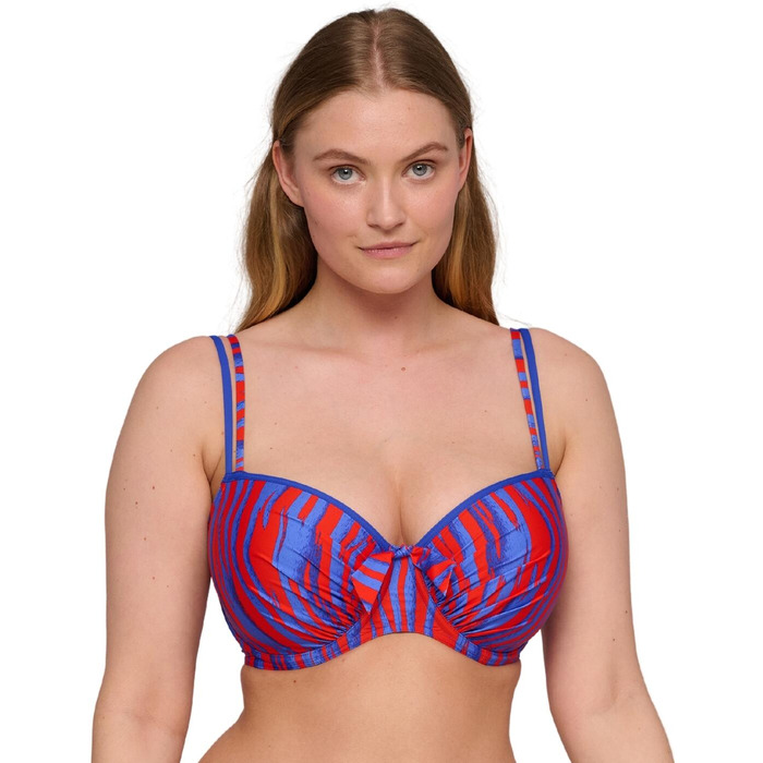 Prima Donna Skudai Padded Balcony Bikini Top - Wild Stripes - 30E