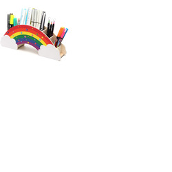 EXERZ Rainbow Pencil Holder + 50pcs Star Stickers