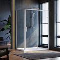 ELEGANT 1500x760mm Sliding Shower Enclosure 8mm Easy Clean Nano Glass Cubicle