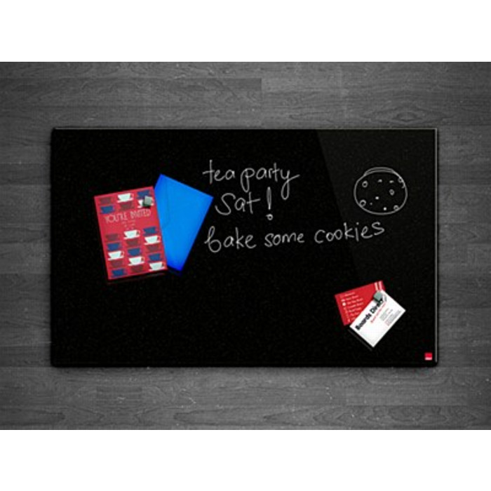Casca Magnetic Glass Writing Board 1200 x 1000mm Starlight Black