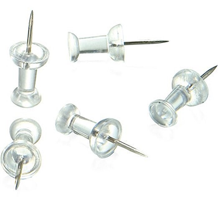 Push Pins Pack of 200 Transparent
