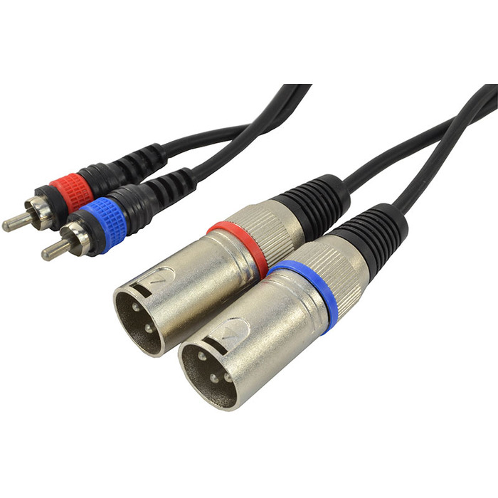 Dual Phono RCA To Dual XLR Male