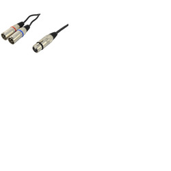 XLR Female To Two XLR Male Splitter Cable