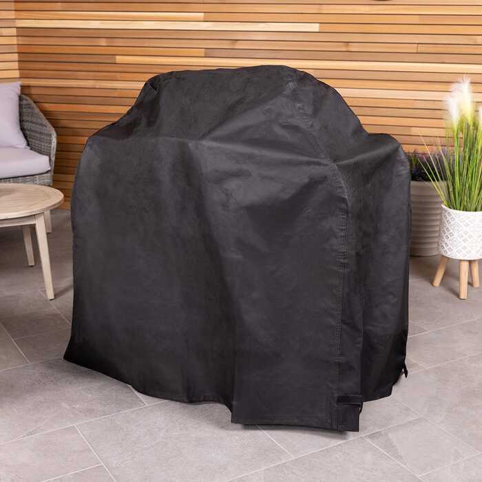 Universal Waterproof Premium Gas Charcoal BBQ Cover Medium 3-4 Burner - Black
