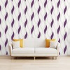 Wave Embossed Textured Wallpaper Purple