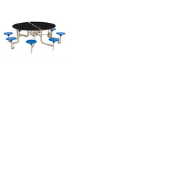 8 Seat Round Mobile Folding Table