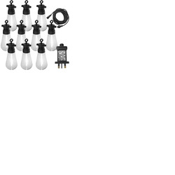 Festoon Lights with 10 Pear Shape Warm White Lamps
