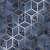 Elixir Cube Marble Wallpaper Navy
