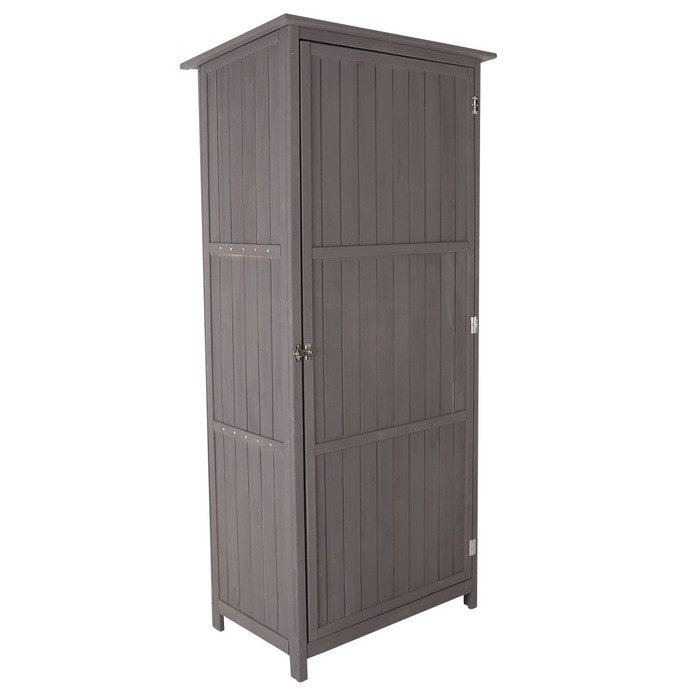 FSC® 100% Certified Wooden Storage Shed - Grey