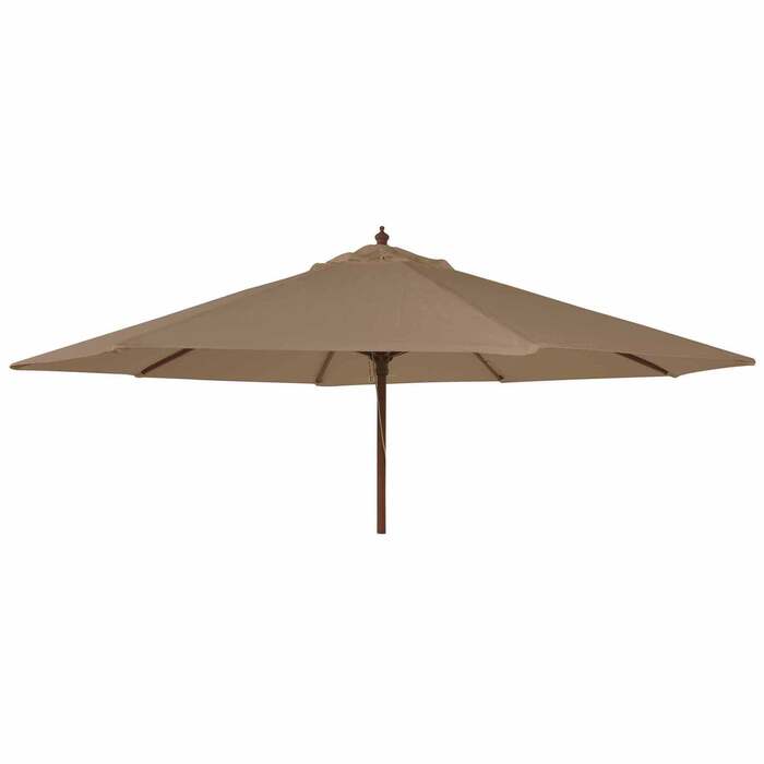 Alexander Rose 2. 7m Hardwood Round Garden Parasol - Taupe