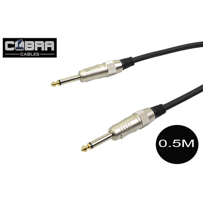 1/4" (6. 35mm) Mono Jack to Jack Cable 0. 5m