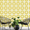 Geometric Breeze Wallpaper Mustard Yellow