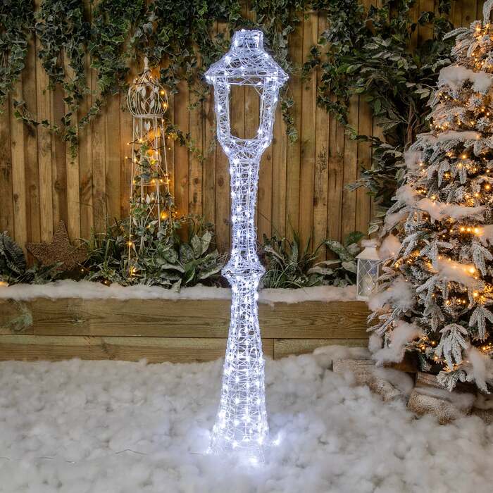 1.5M Soft Acrylic Light Up Christmas Lamp Post with 170 White