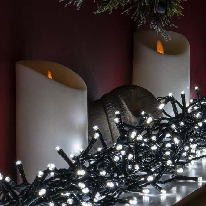 Ultra Bright White LED Multi-Function Christmas Lights - 1000