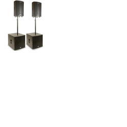 FBT ProMaxX Active PA System 3200W, ProMaxX 114A, SUBline118SA, Bags & Poles