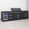 Draco Grills Fusion 6 Burner Black Outdoor Kitchen with Modular Single Fridge and Double Cupboard, End of January 2026
