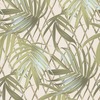 Paradise Palm Leaf Textured Heavyweight Vinyl Wallpaper Green
