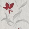 Fleur Textured Vinyl Wallpaper Red Erismann 9730