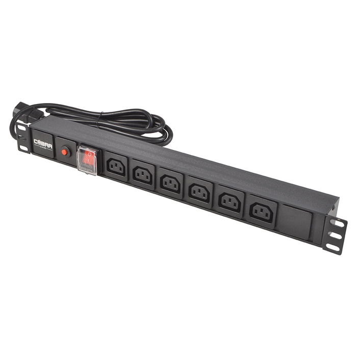 19" IEC Power Distribution Panel with Surge Protection