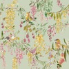 Floral Bird Trail Wallpaper Sage Green
