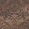 William Morris At Home Strawberry Thief Fibrous Wallpaper Charcoal